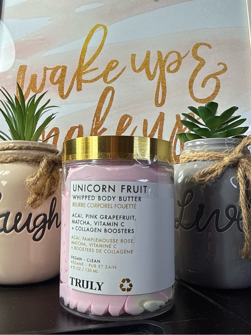 TRULY Unicorn Fruit Whipped Body Butter - Pink with Gold Lid